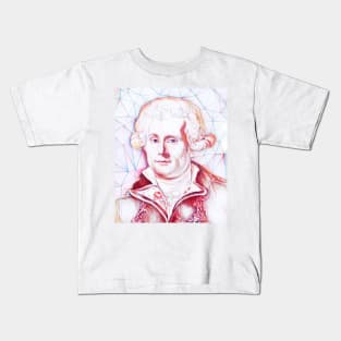 Louis Antoine Portrait | Louis Antoine Artwork | Line Art Kids T-Shirt